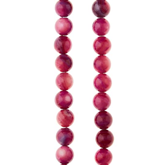 Amethyst Shell Round Beads, 8mm by Bead Landing&#x2122;